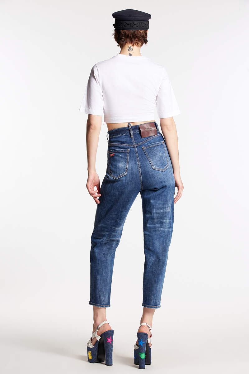DARK RIPPED WASH SASOON JEANS - 2
