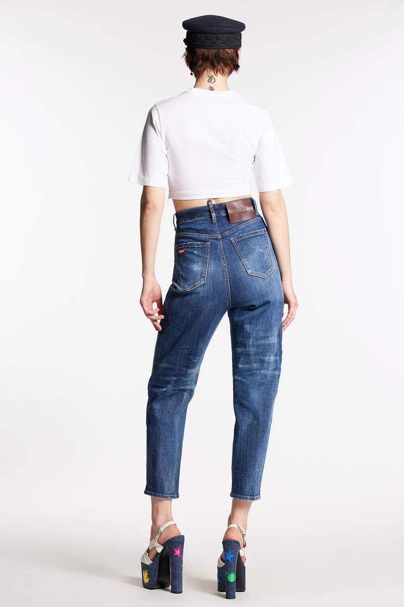 DSQUARED2 DARK RIPPED WASH SASOON JEANS outlook