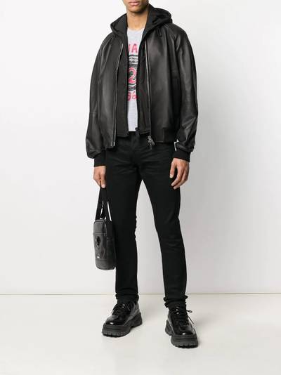 DSQUARED2 hooded zip-up bomber jacket outlook