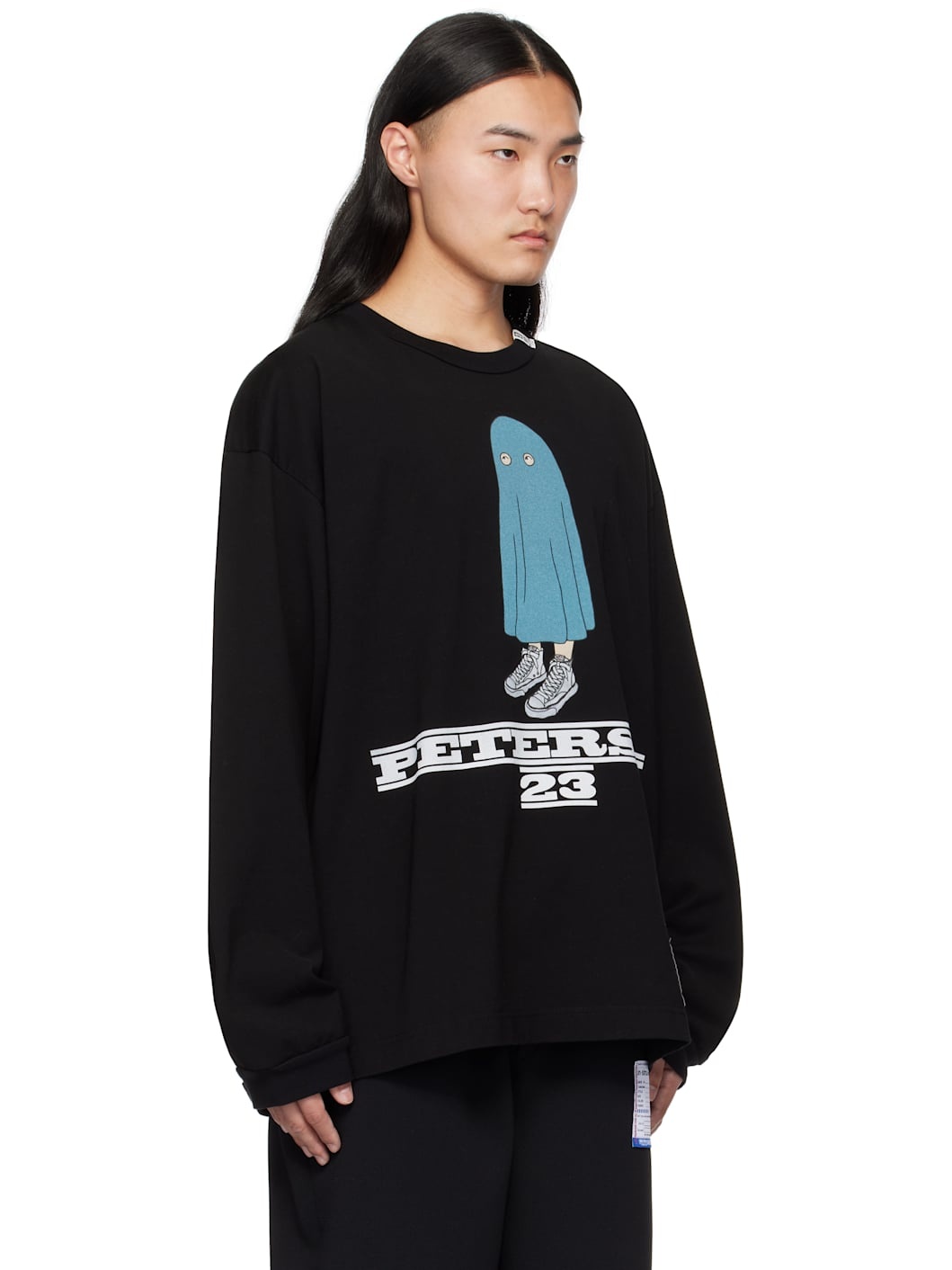 Black 'Peterson 23' Printed Long Sleeve T-shirt - 2