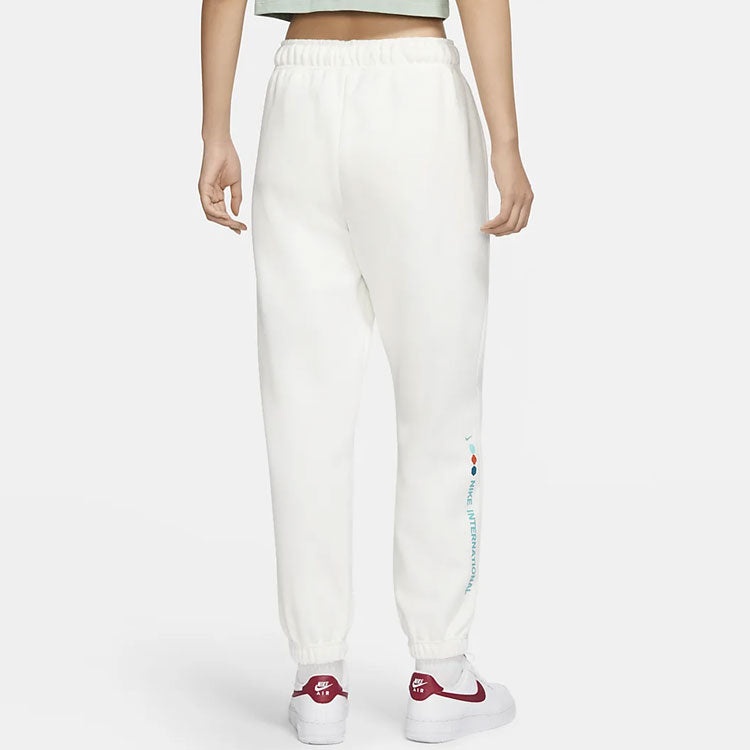 (WMNS) Nike CNY New Year's Edition Casual Pants 'White' DQ5369-133 - 4