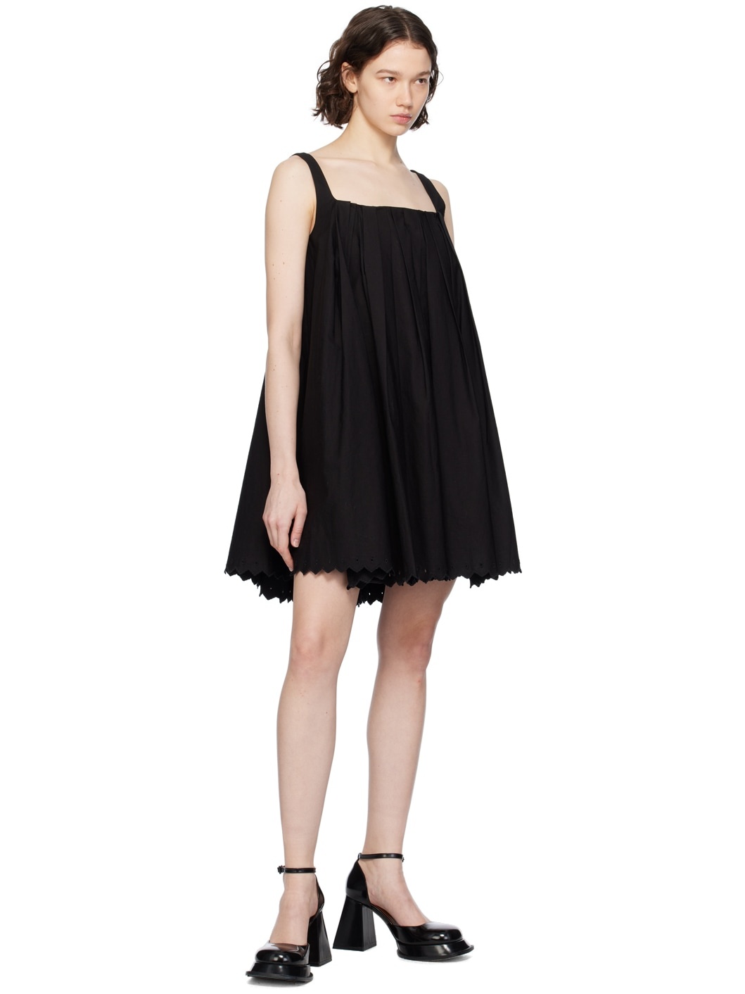 Black Pleated Minidress - 4