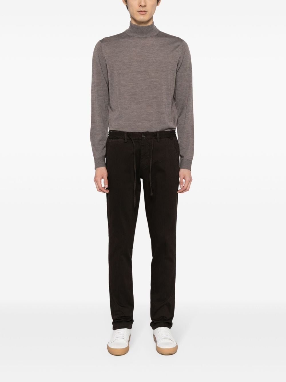 drawstring tapered trousers - 2