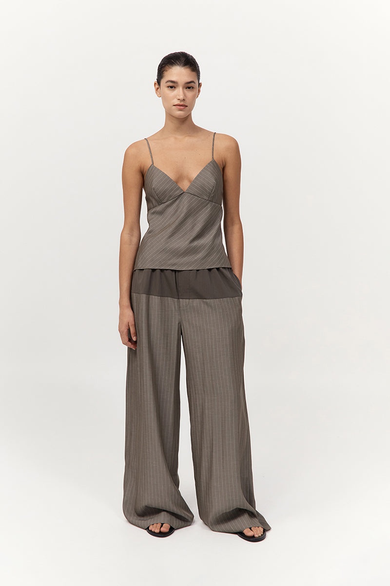 Relaxed Splice Pants - Khaki Pinstripe - 5