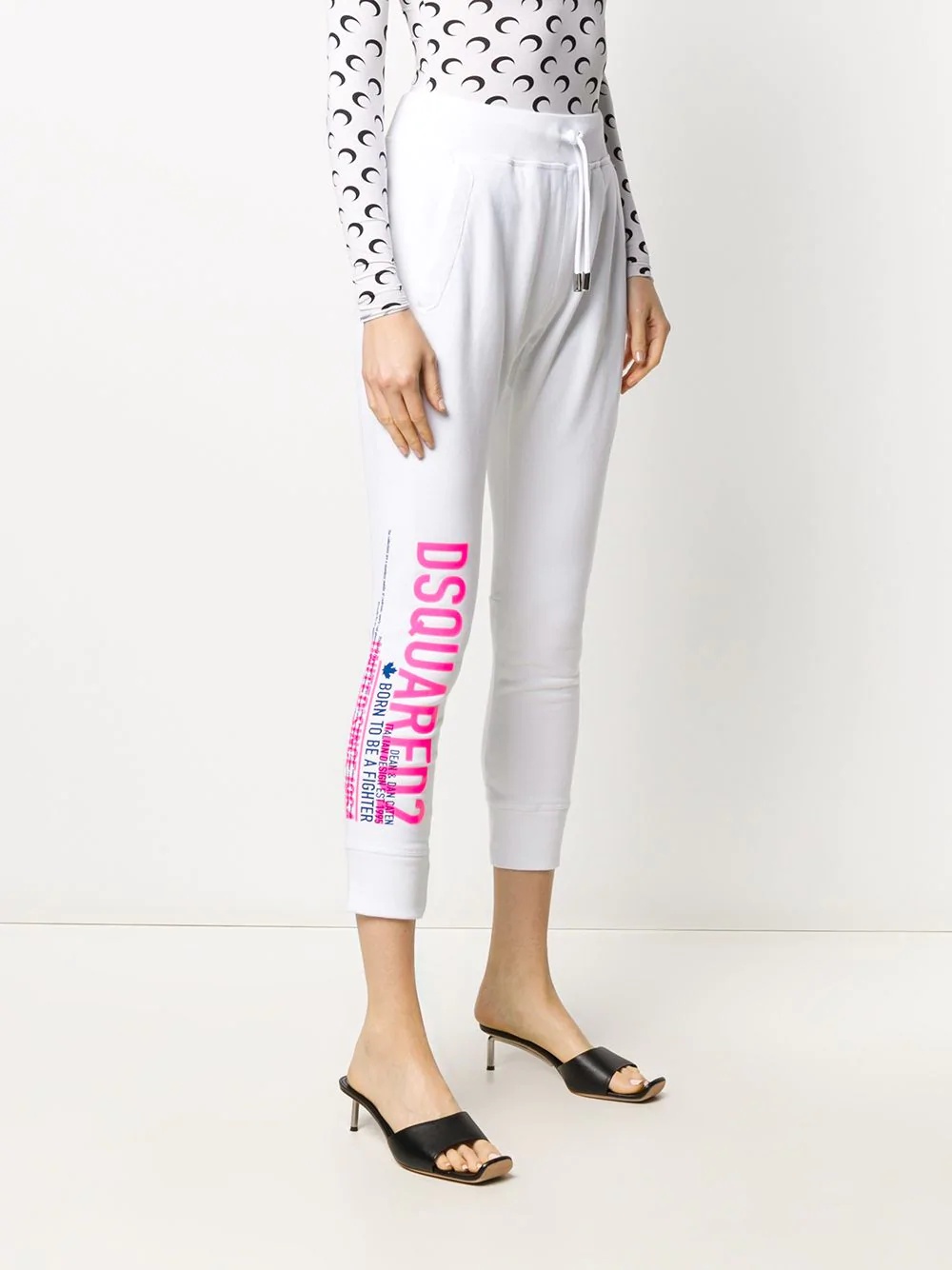 cropped logo track pants - 3