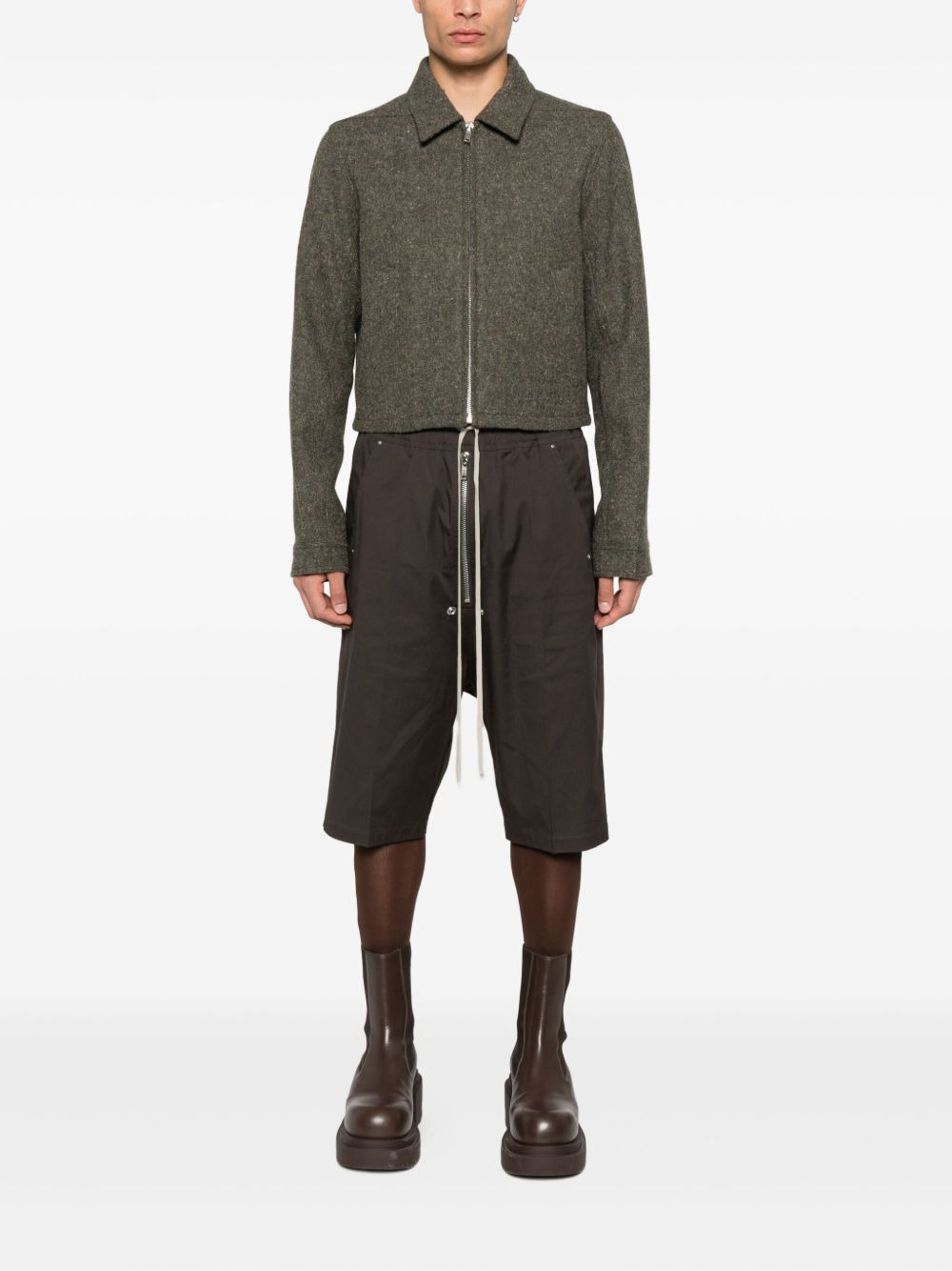 drawstring zip-fly shorts - 2