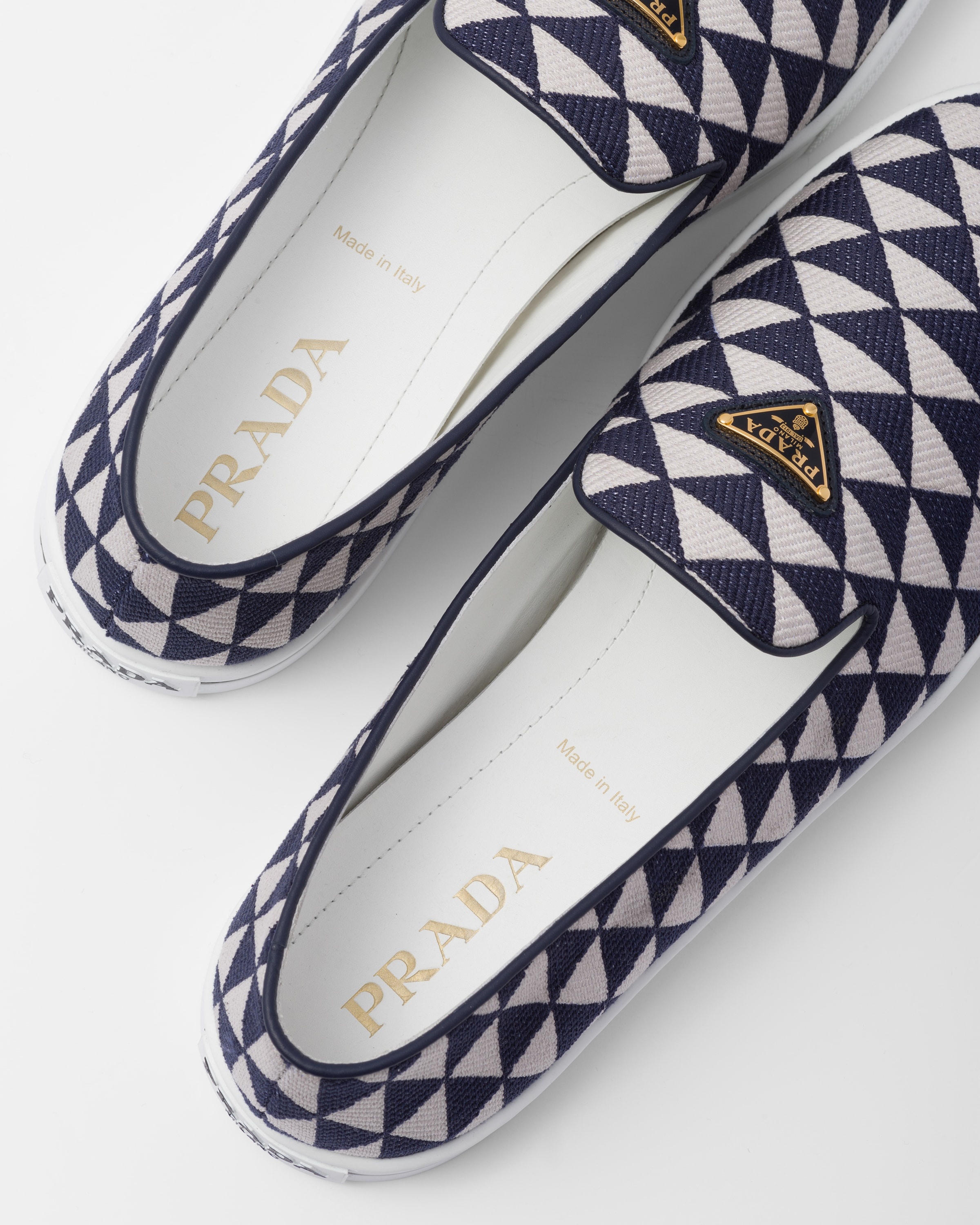 Embroidered technical fabric slip-on shoes - 6