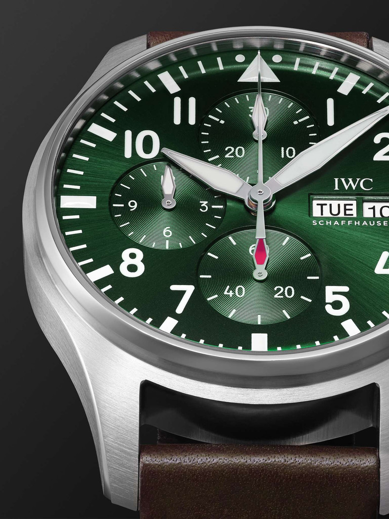 Pilot's Automatic Chronograph 43mm Stainless Steel and Leather Watch, Ref. No. IW378005 6