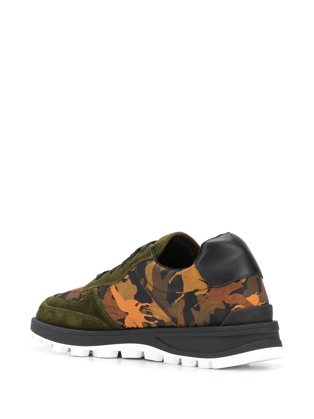 abstract-print panelled sneakers - 3