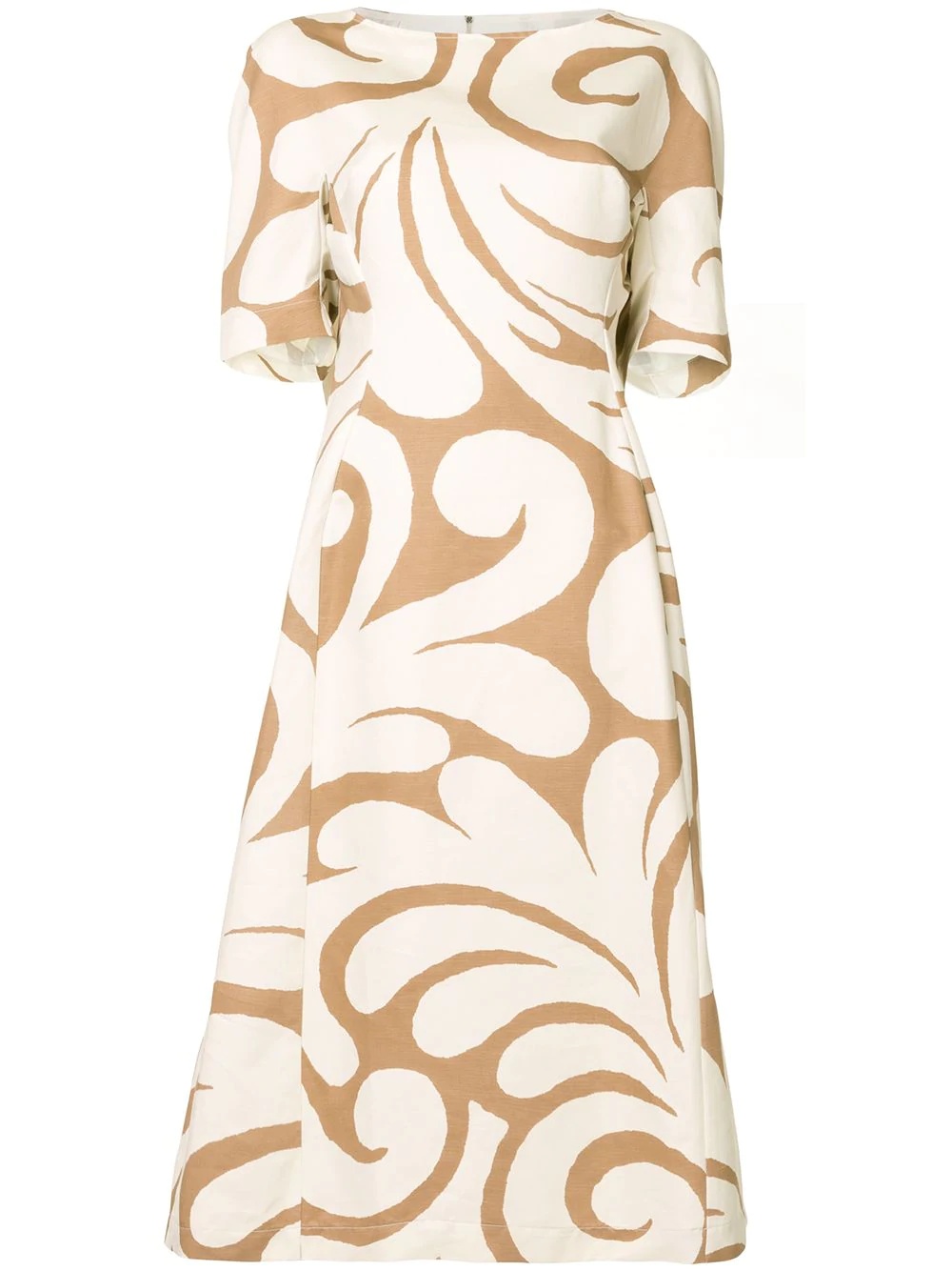 swirl-print dress - 1