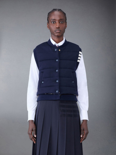 Thom Browne Fine Merino and Jersey Reversible Down 4-Bar Vest outlook