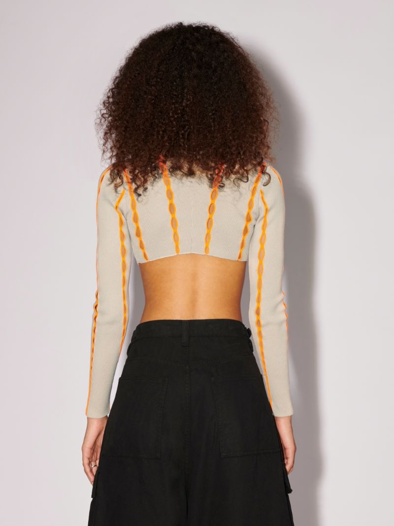 Crop Knit Cardigan - 4