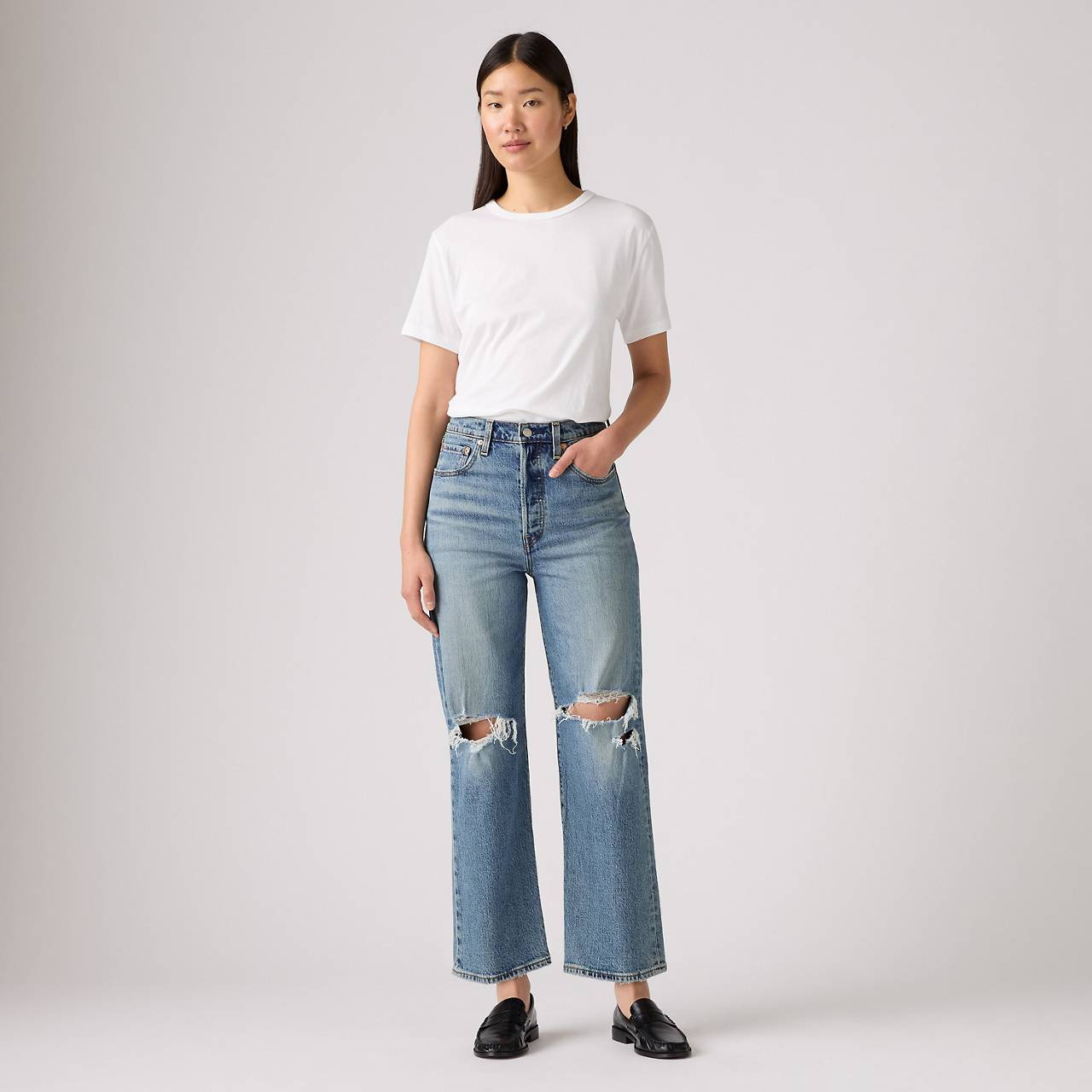 RIBCAGE STRAIGHT ANKLE WOMEN'S JEANS - 2