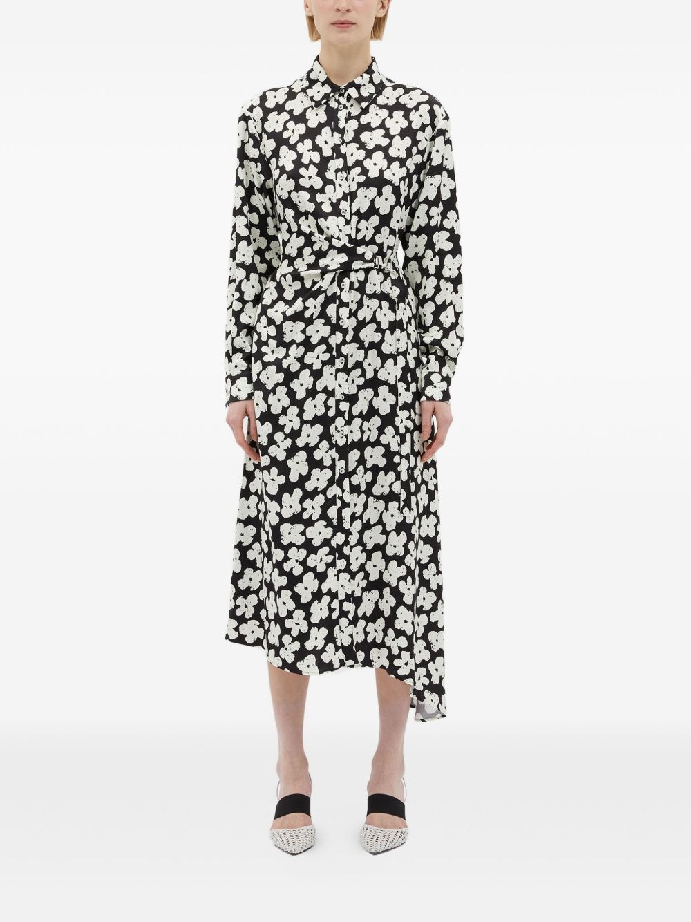 floral-print midi dress - 3
