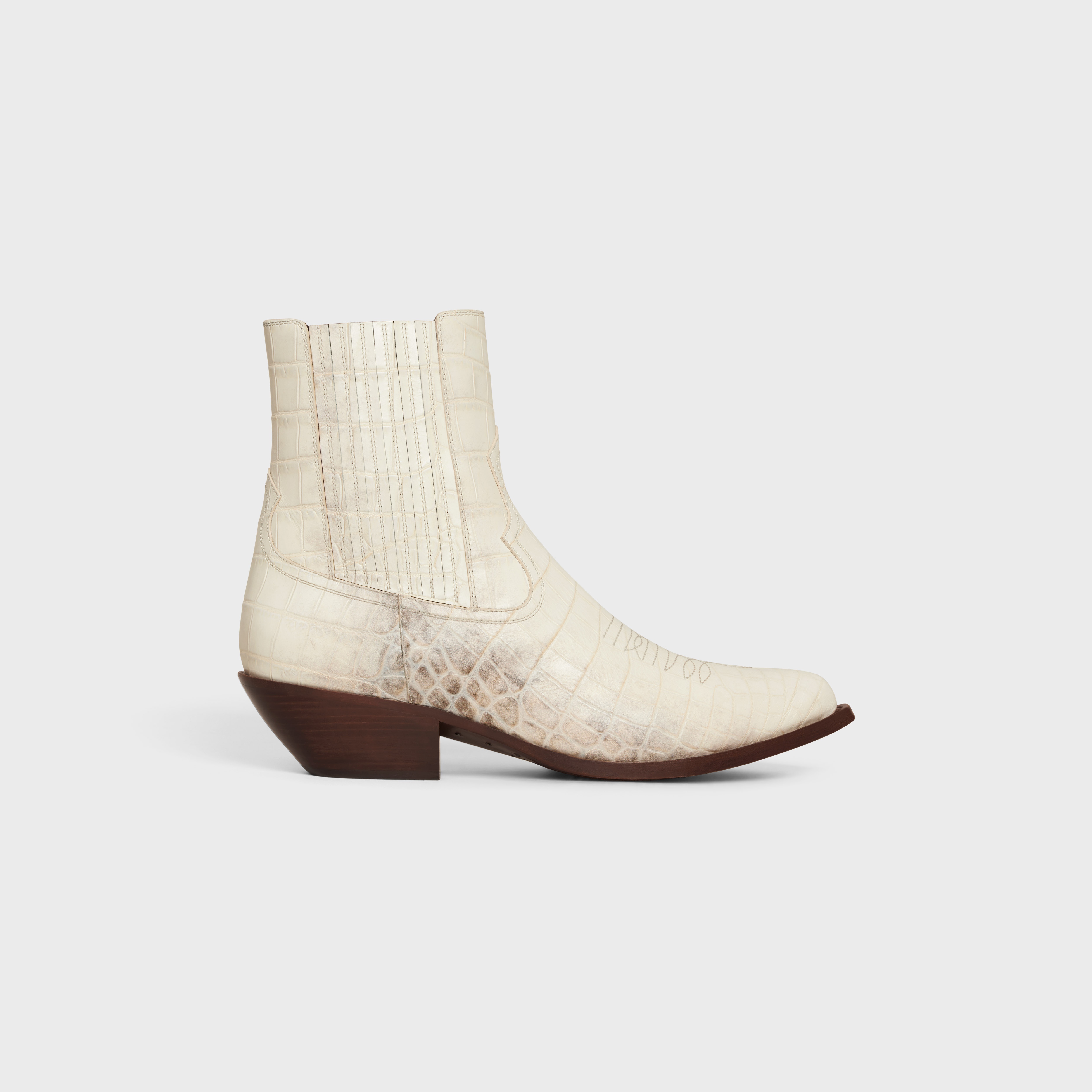 CELINE LEON CHELSEA BOOT in CROCODILE STAMPED CALFSKIN - 1