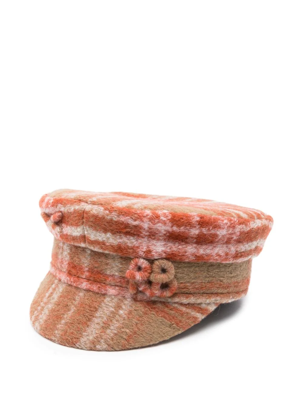 checked-pattern beret - 1