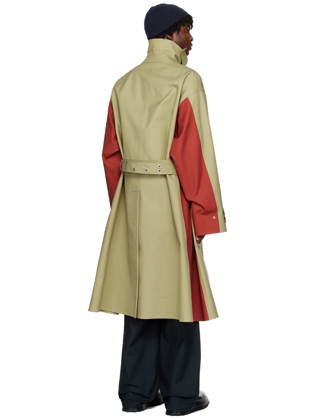 Green Belted Trench Coat - 3