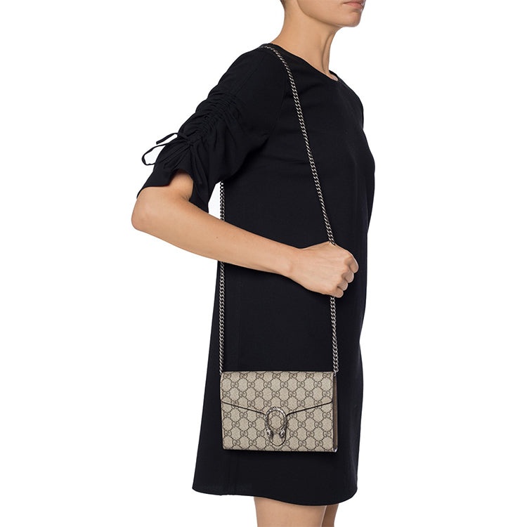(WMNS) Gucci Dionysus Series Synthetic canvasChain bag Dionysus Brown 401231-KHNSN-8642 - 6