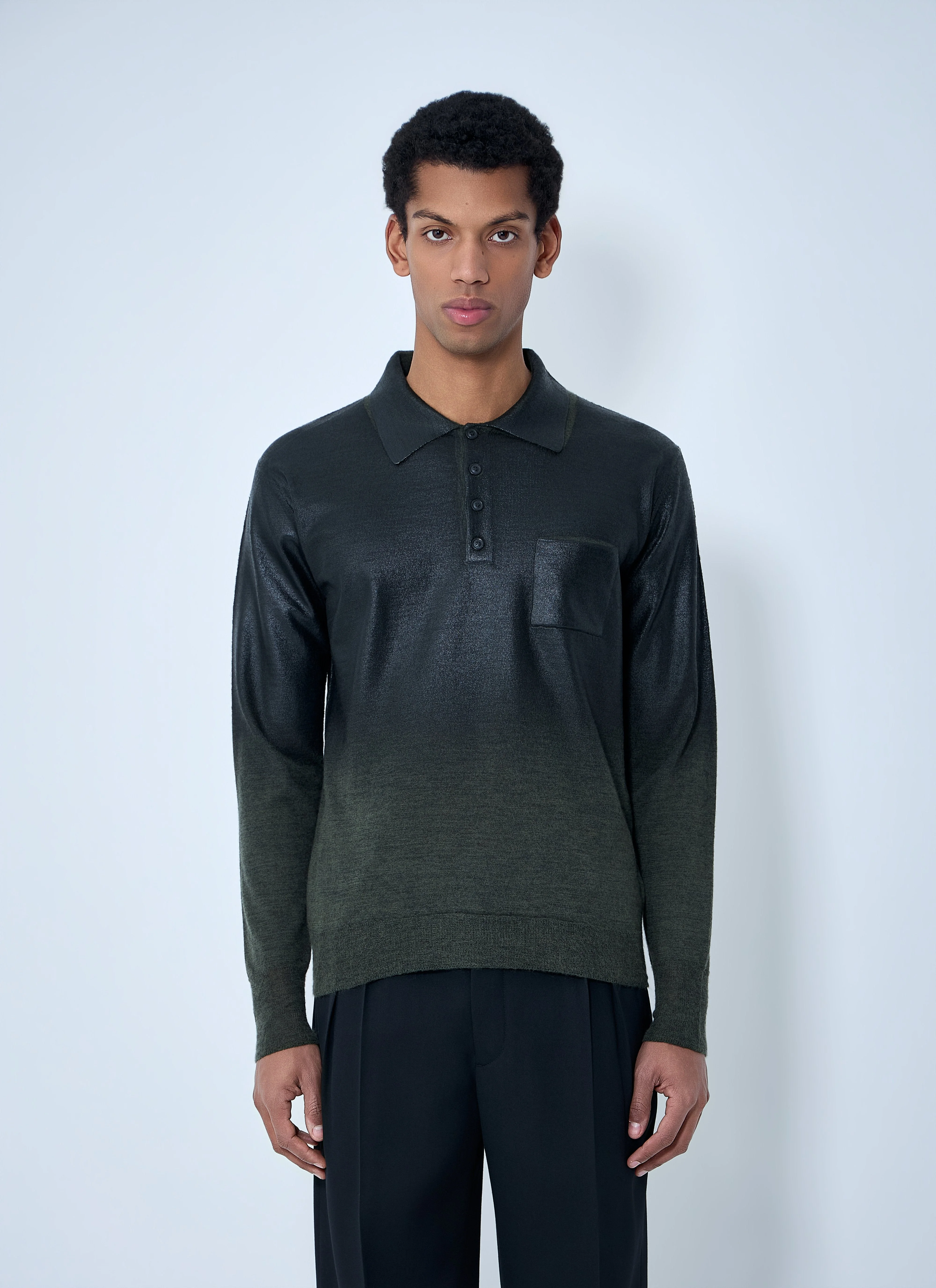 Maison Margiela Men Long Sleeve Polo Shirt - 1