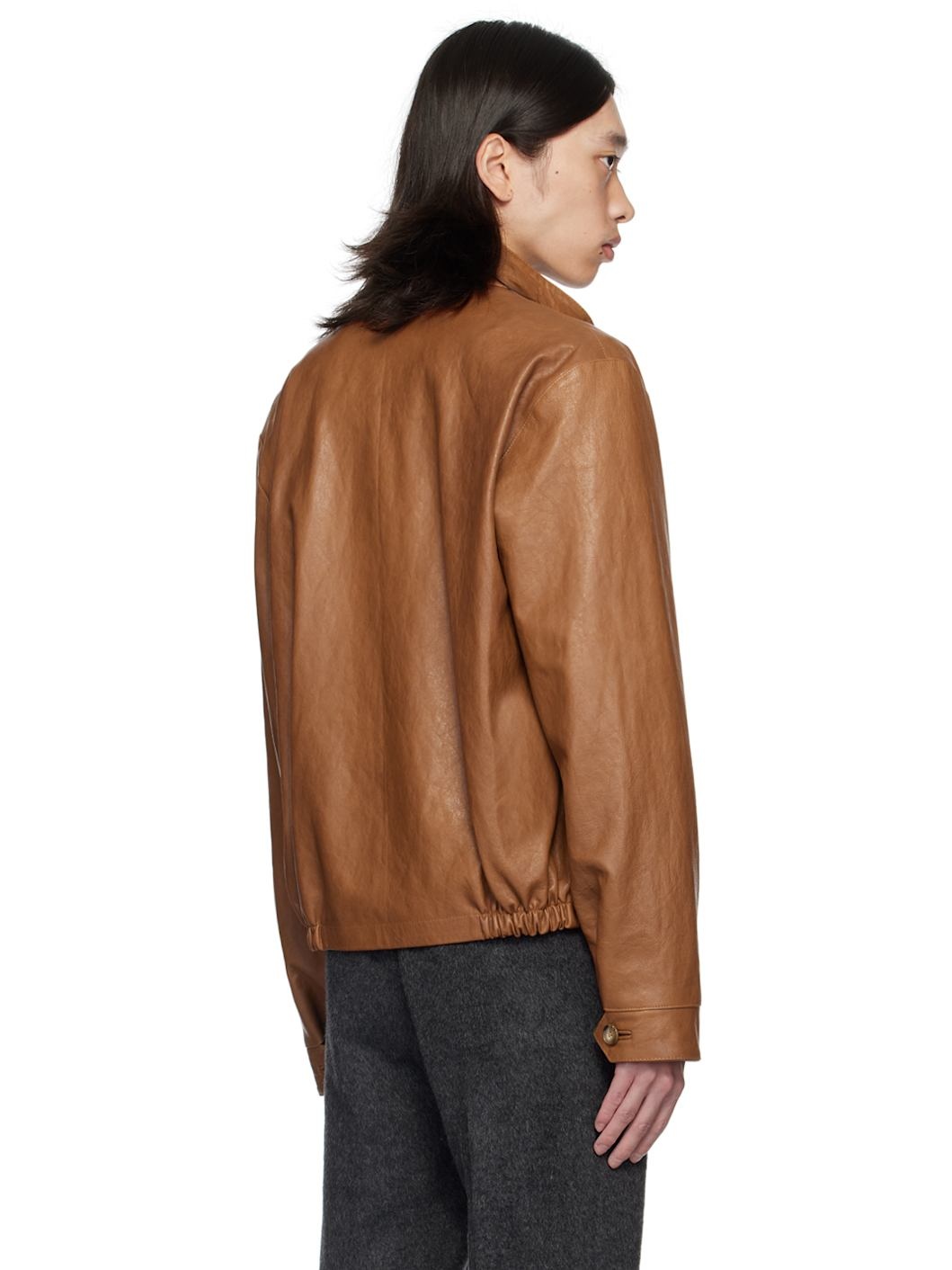 Tan Haeto Leather Jacket - 3