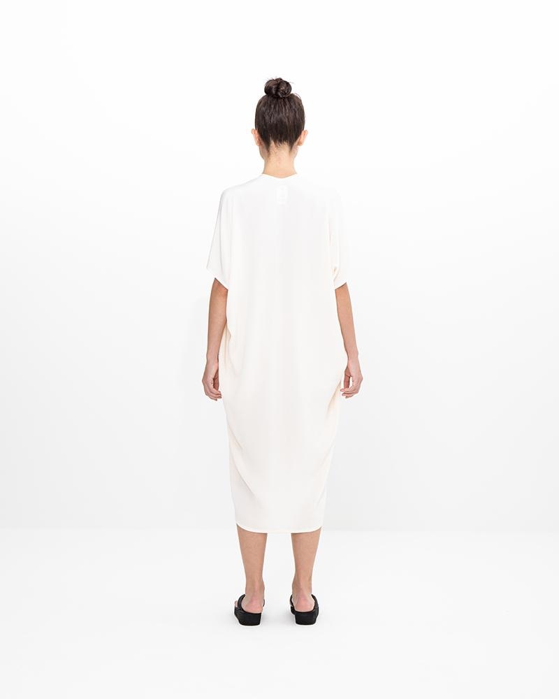 RUANA DRESS (CHIRIMEN) IVORY - 4