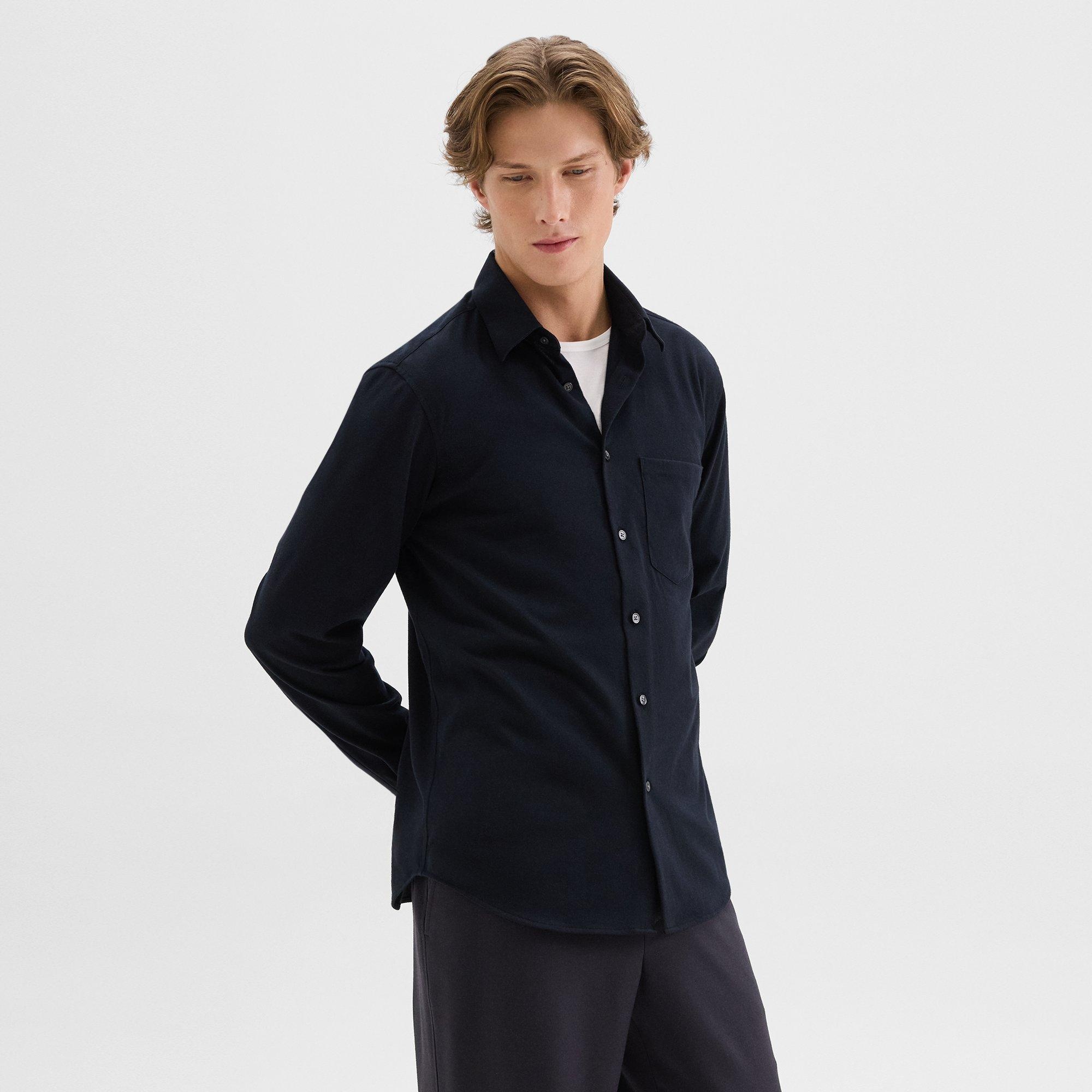 Irving Pocket Shirt in Brushed Structure Knit - 3