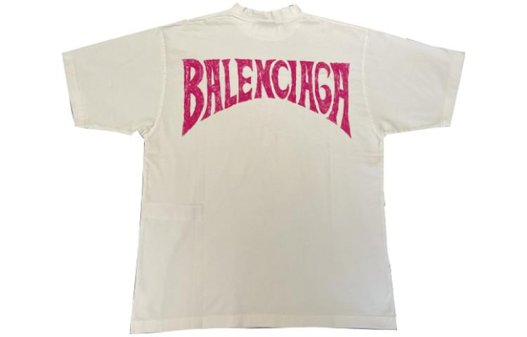 (WMNS) Balenciaga Paris Tropical T-Shirt 'White' 764235TPVL99601 - 2