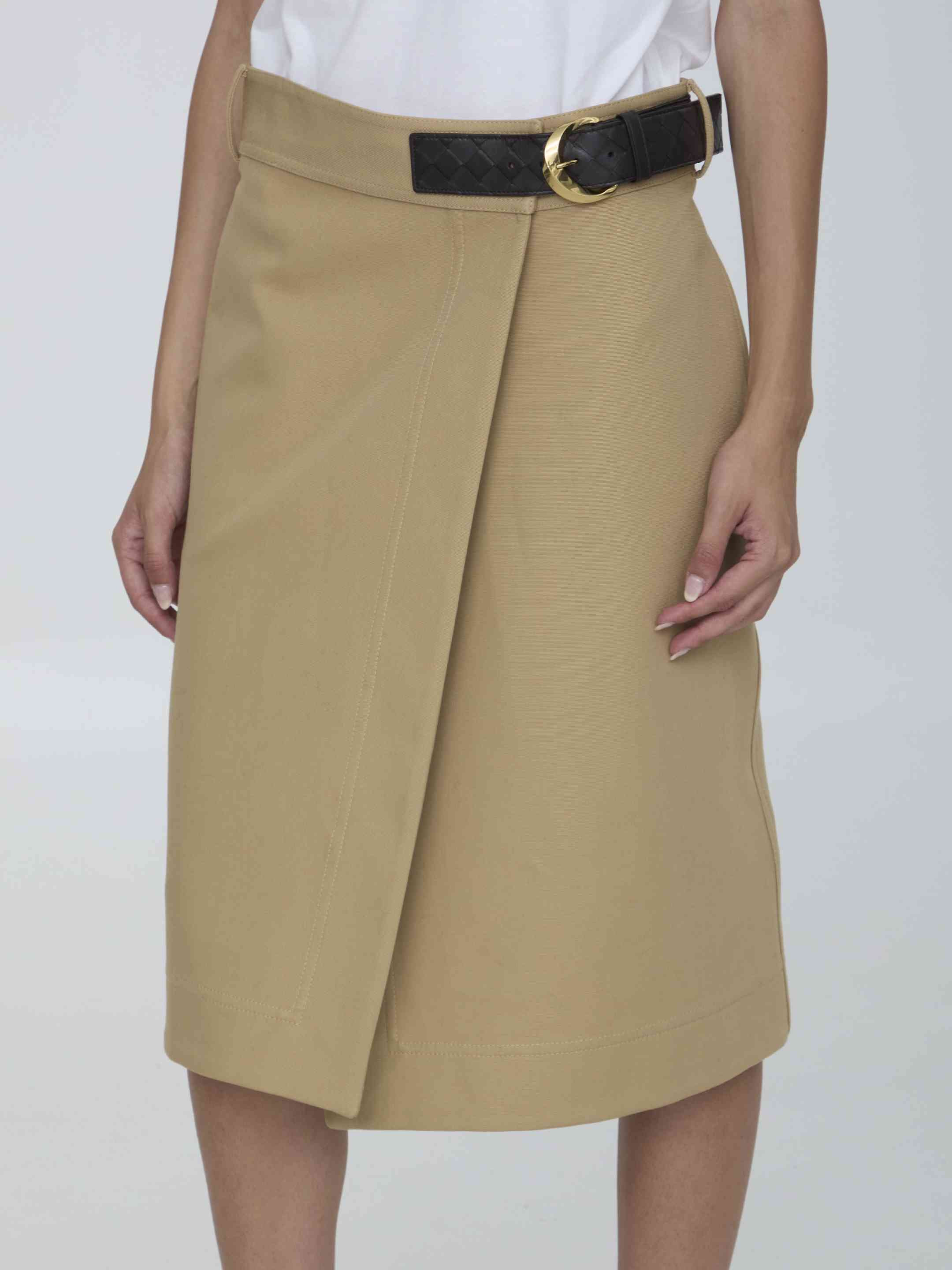 Bottega Veneta Women Wrap Midi Skirt - 2