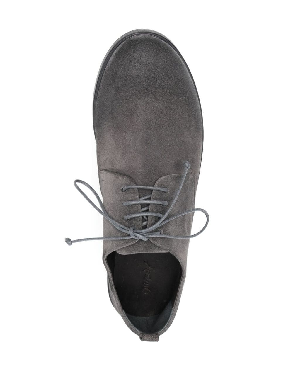 round-toe suede derby shoes - 8