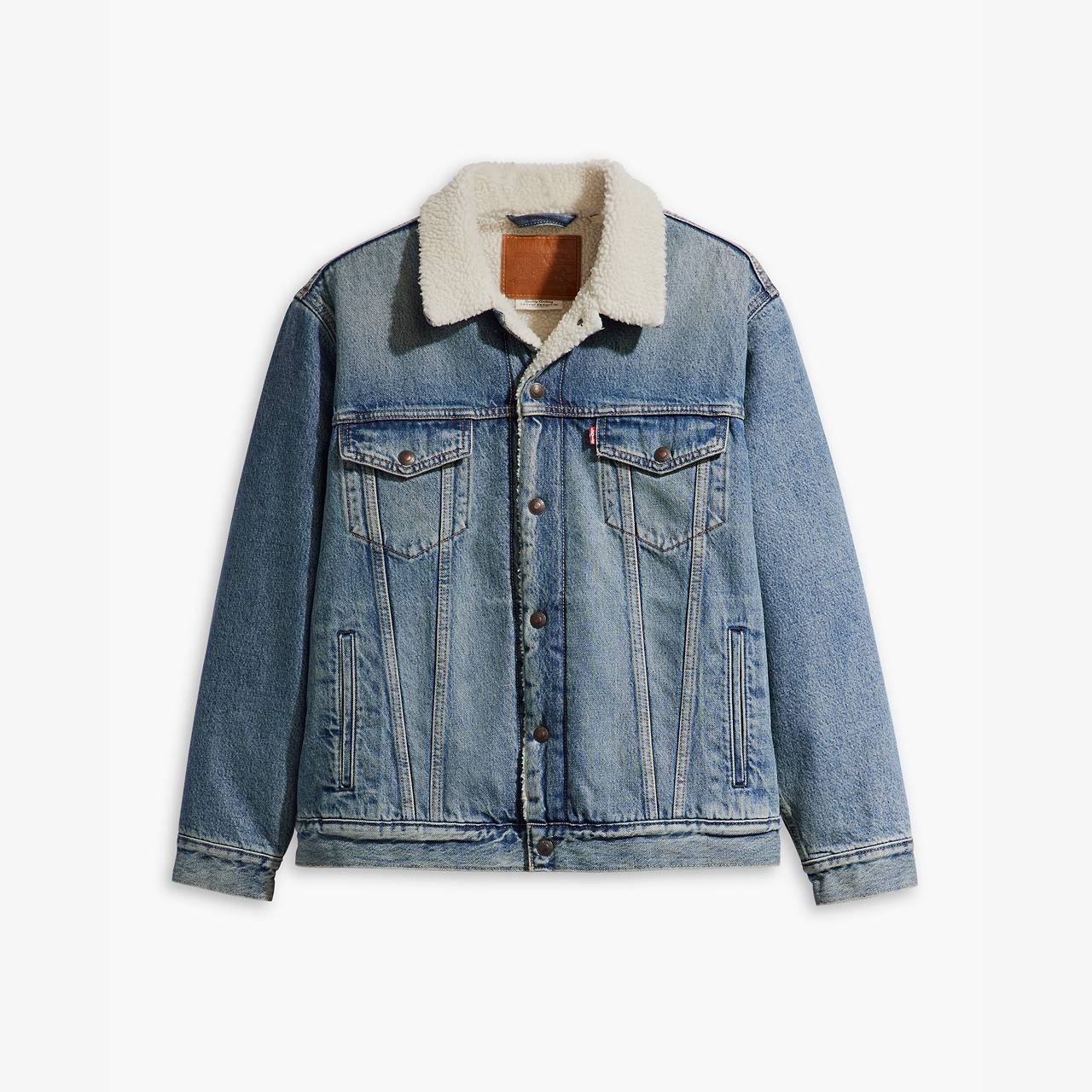 RELAXED FIT SHERPA TRUCKER JACKET - 1