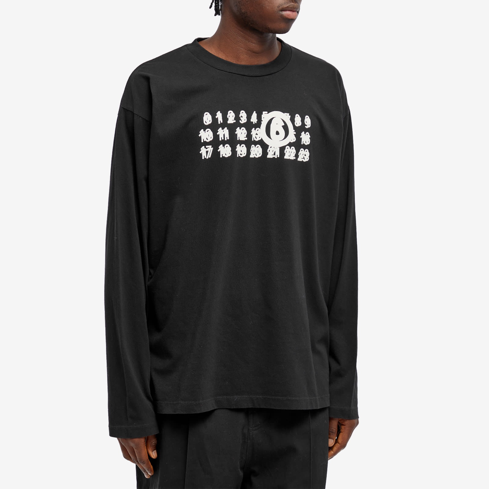 MM6 Maison Margiela Long Sleeve Triple Logo T-Shirt - 2