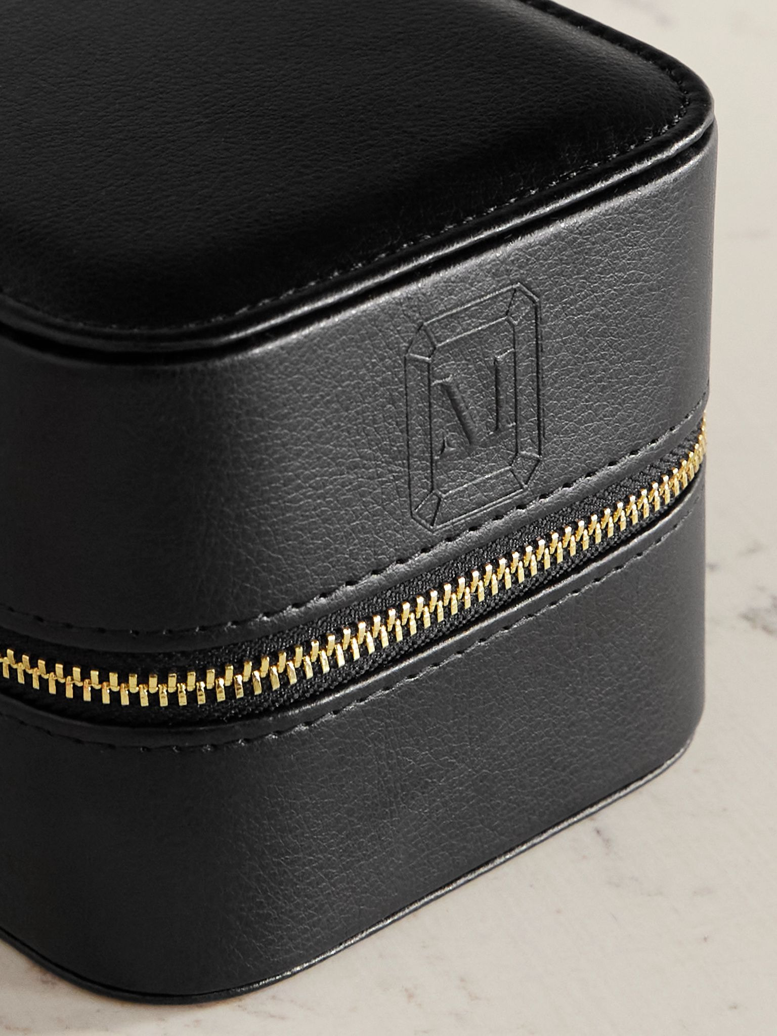Vegan leather jewelry case Black - 4