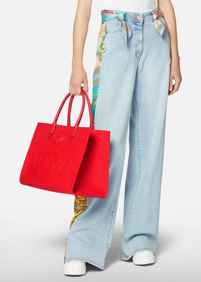 VERSACE La Medusa Canvas Tote Bag outlook