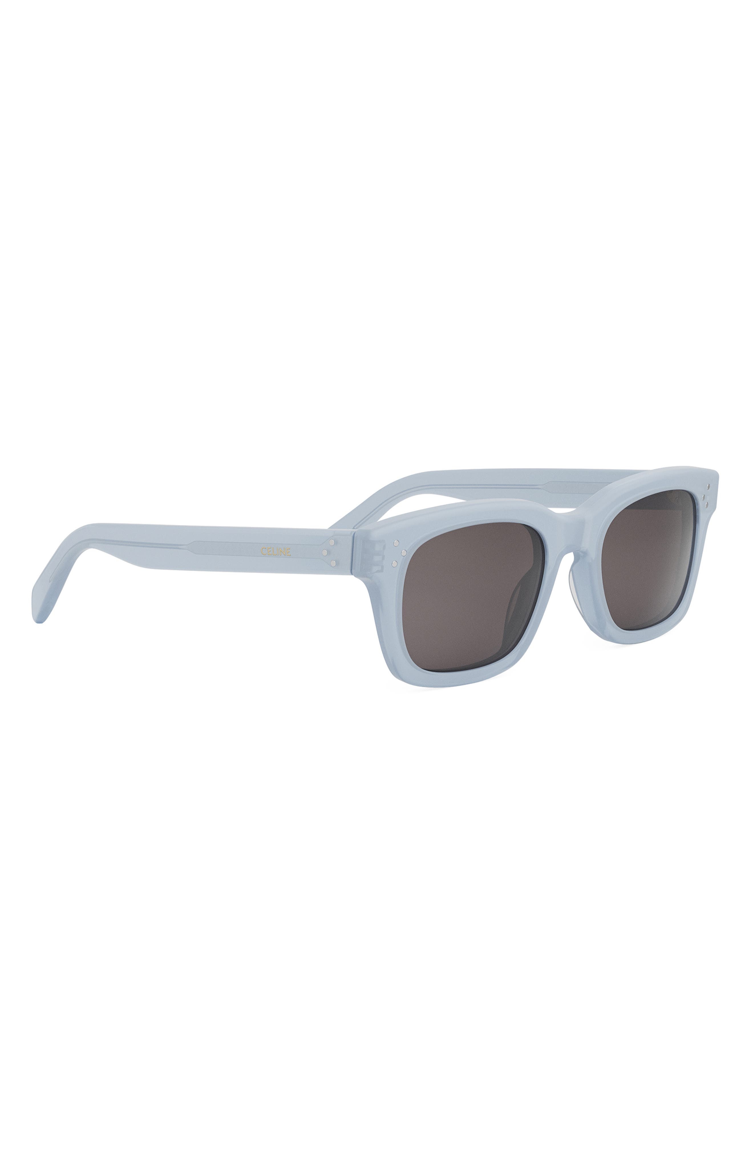 CELINE Bold 3 Dots 50mm Square Sunglasses in Grey/Other /Smoke at Nordstrom - 7