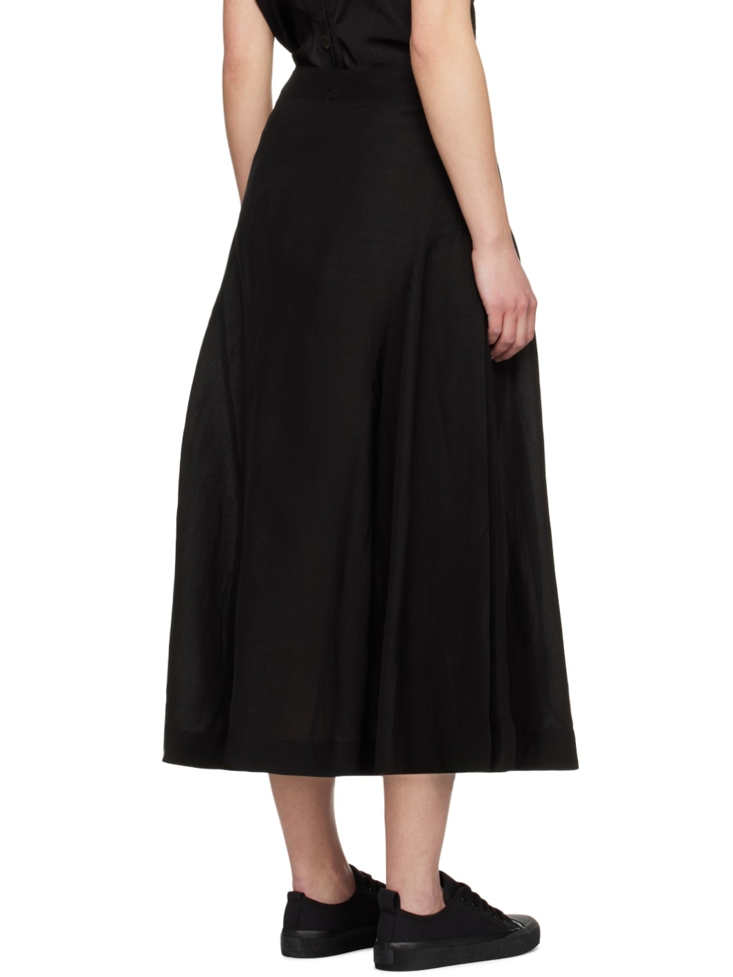 Black Centro Midi Skirt - 3