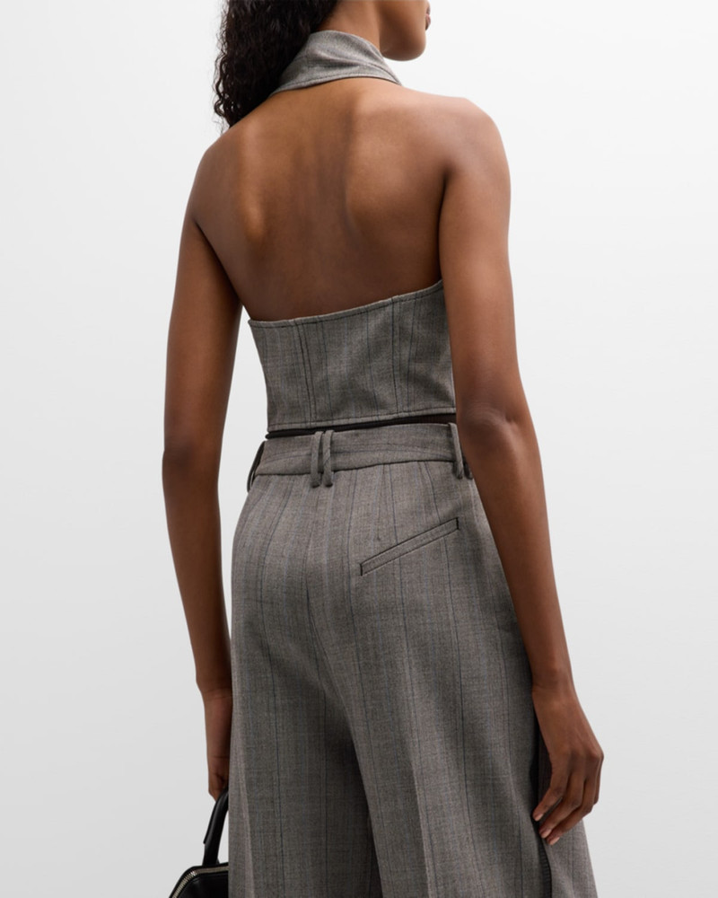 Herringbone Halter Suiting Vest 7