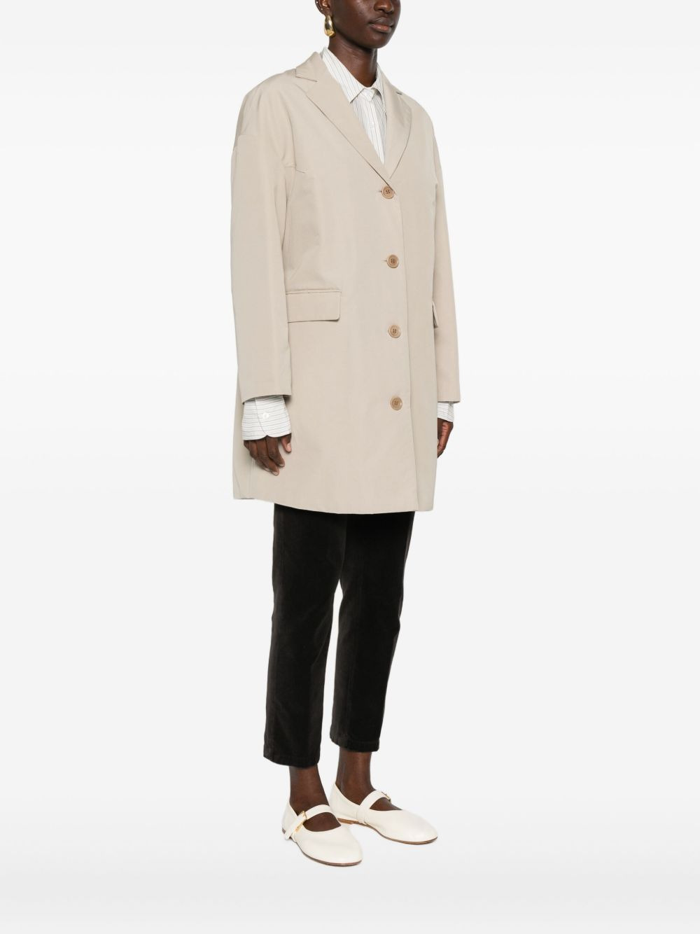 button-fastening coat - 3