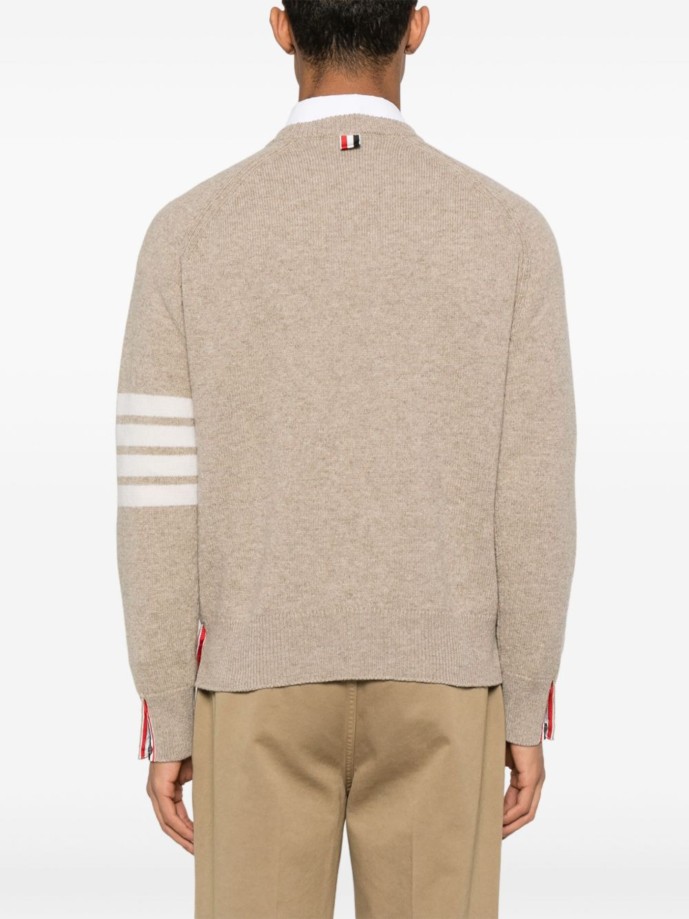 4 Bar Stripe shetland wool sweater - 4