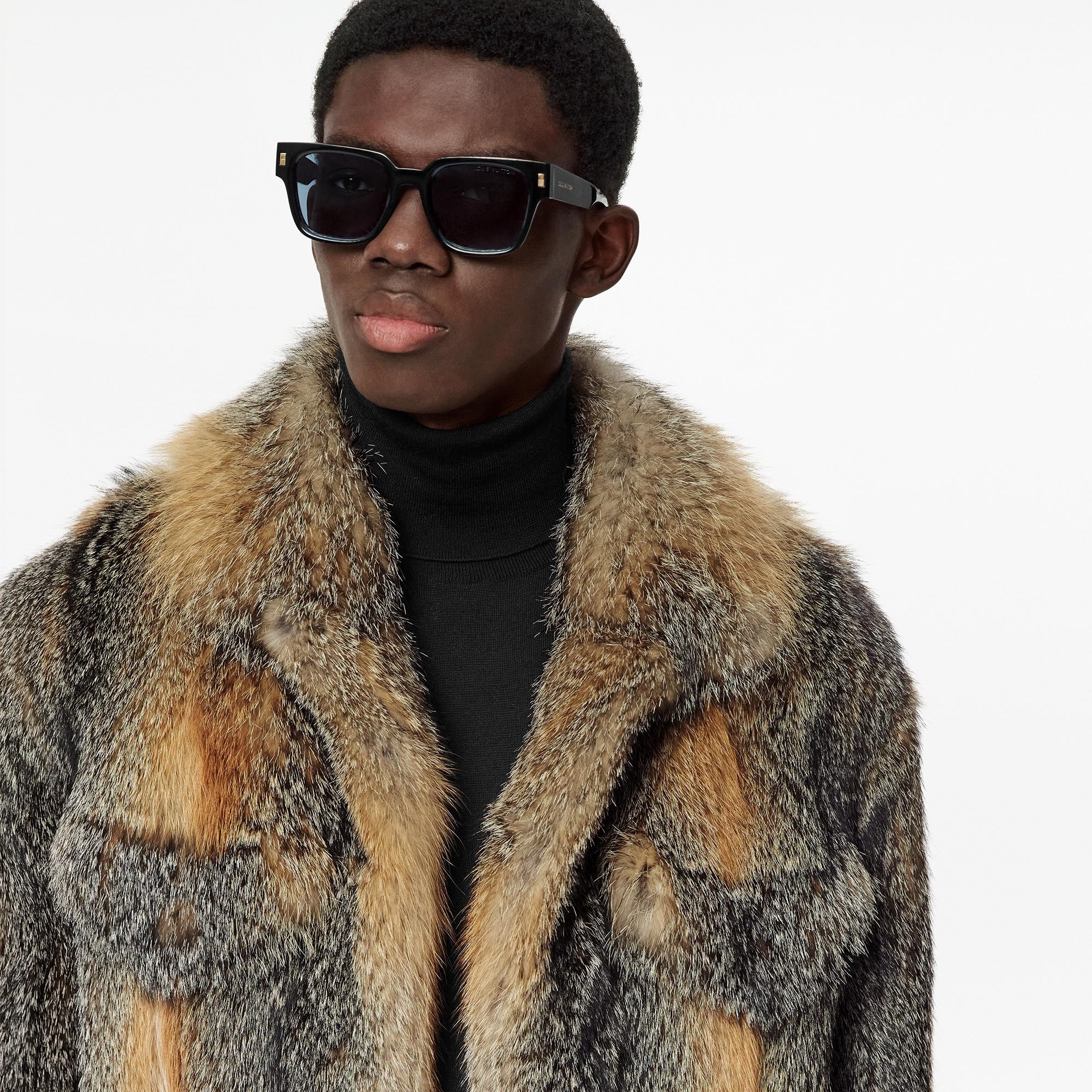 Fur Blouson with LV Lettering - 4