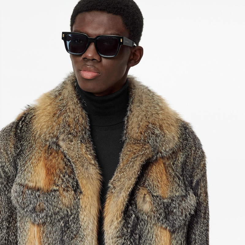 Fur Blouson with LV Lettering 4