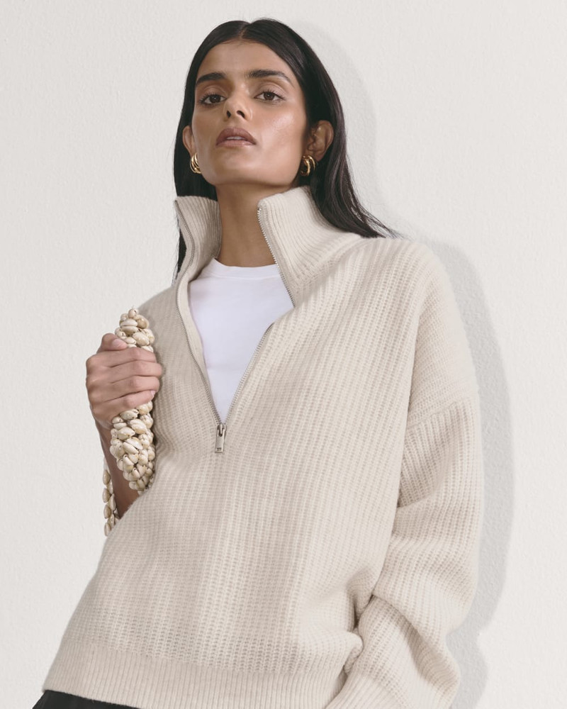 THE HALF-ZIP SWEATER IN LUXE MERINO 3