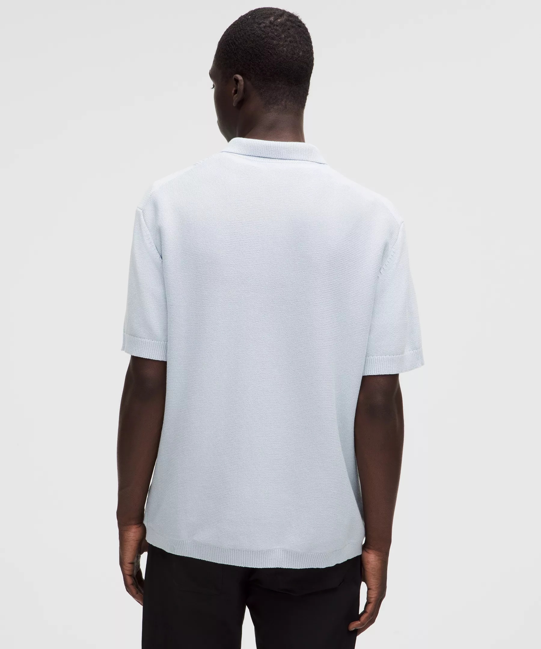 Cotton-Blend Knit Button Up Short-Sleeve Shirt - 3