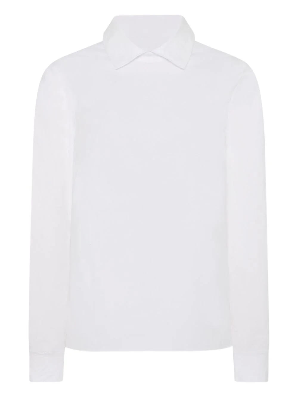 long-sleeve polo-collar T-shirt - 1