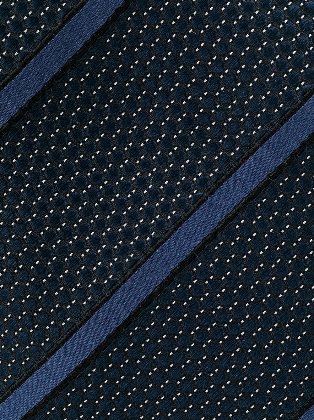 diagonal stripe silk tie - 2