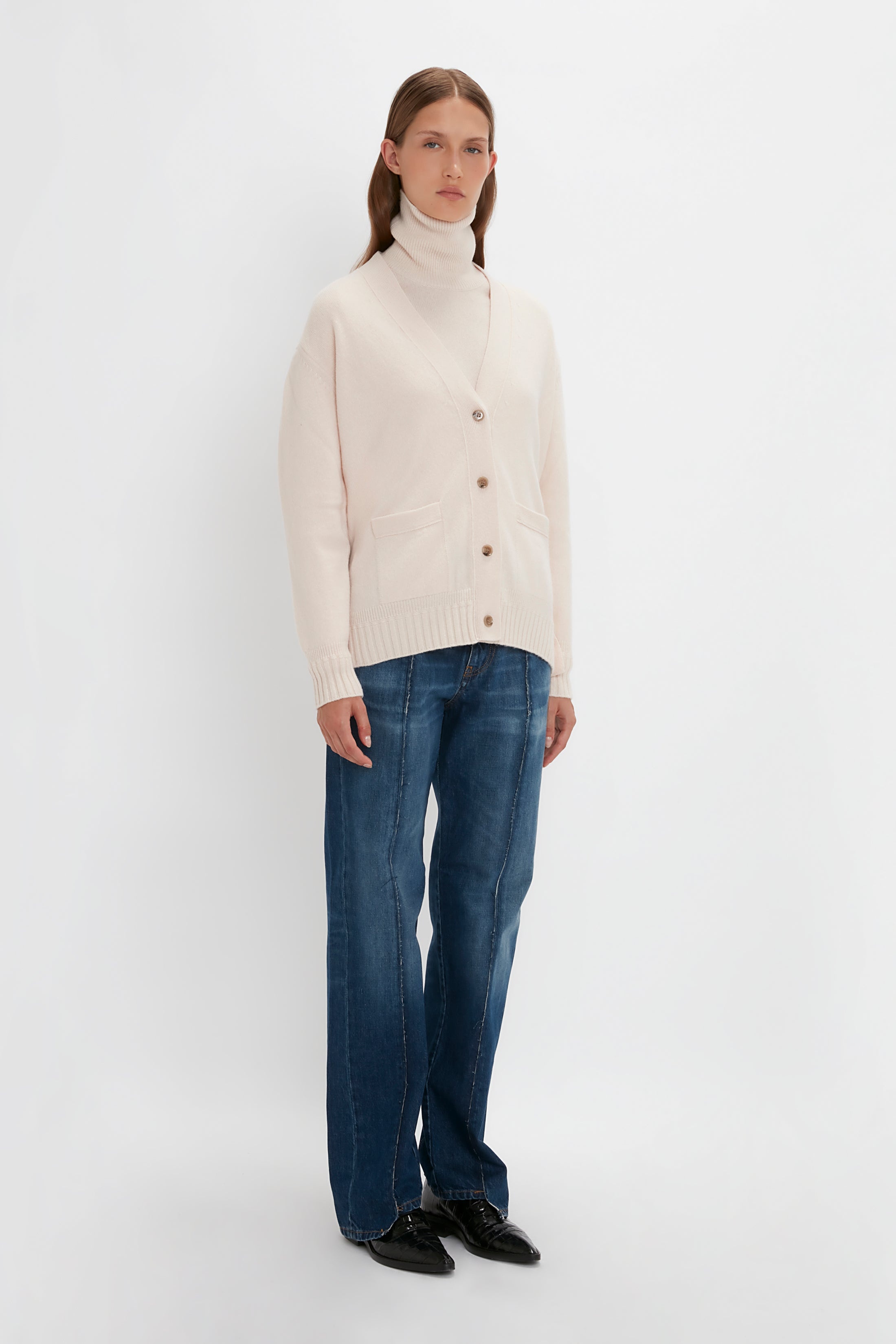 Double Layer Cardigan In Ivory - 3
