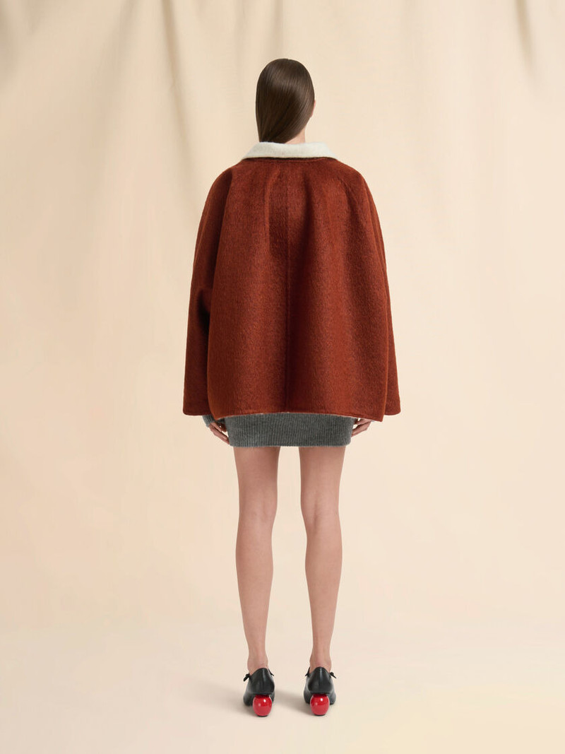 BROWN WOOL AND MOHAIR FELT JACKET 3