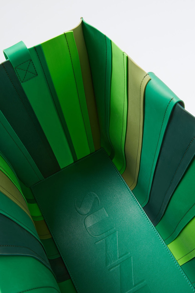 GRADIENT GREEN PUDDING PARALLELEPIPEDO BAG 4