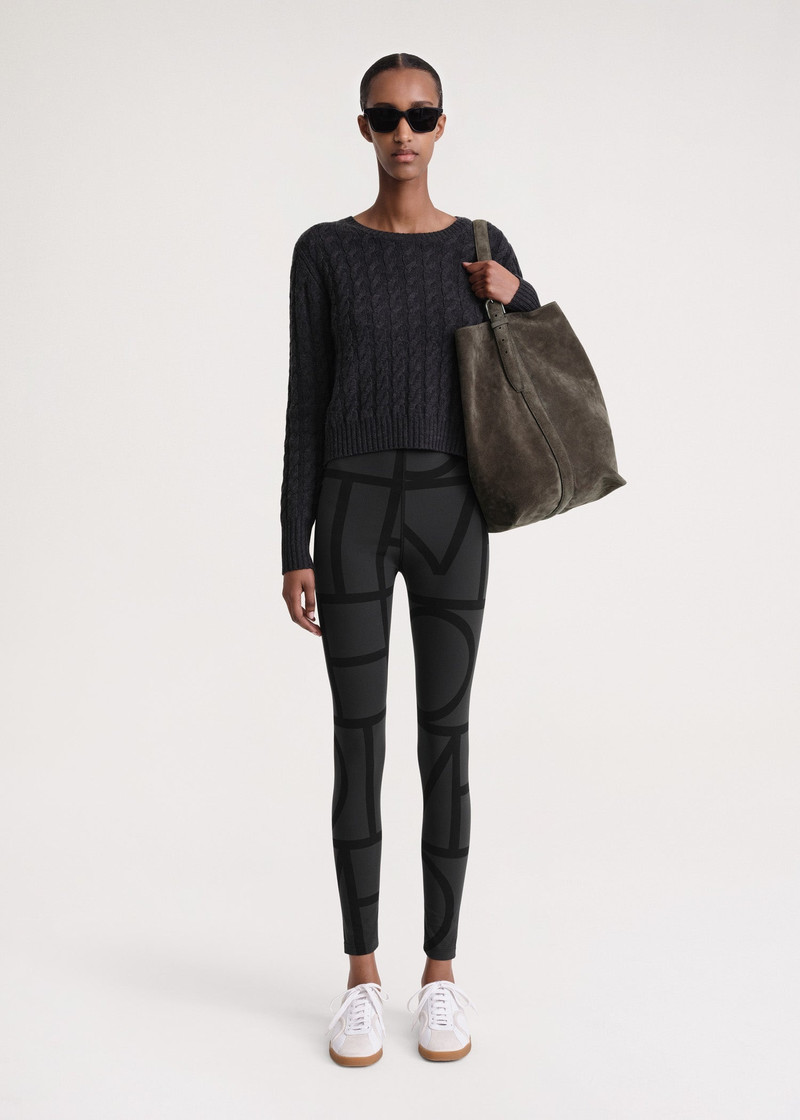 Totême Monogram leggings black outlook