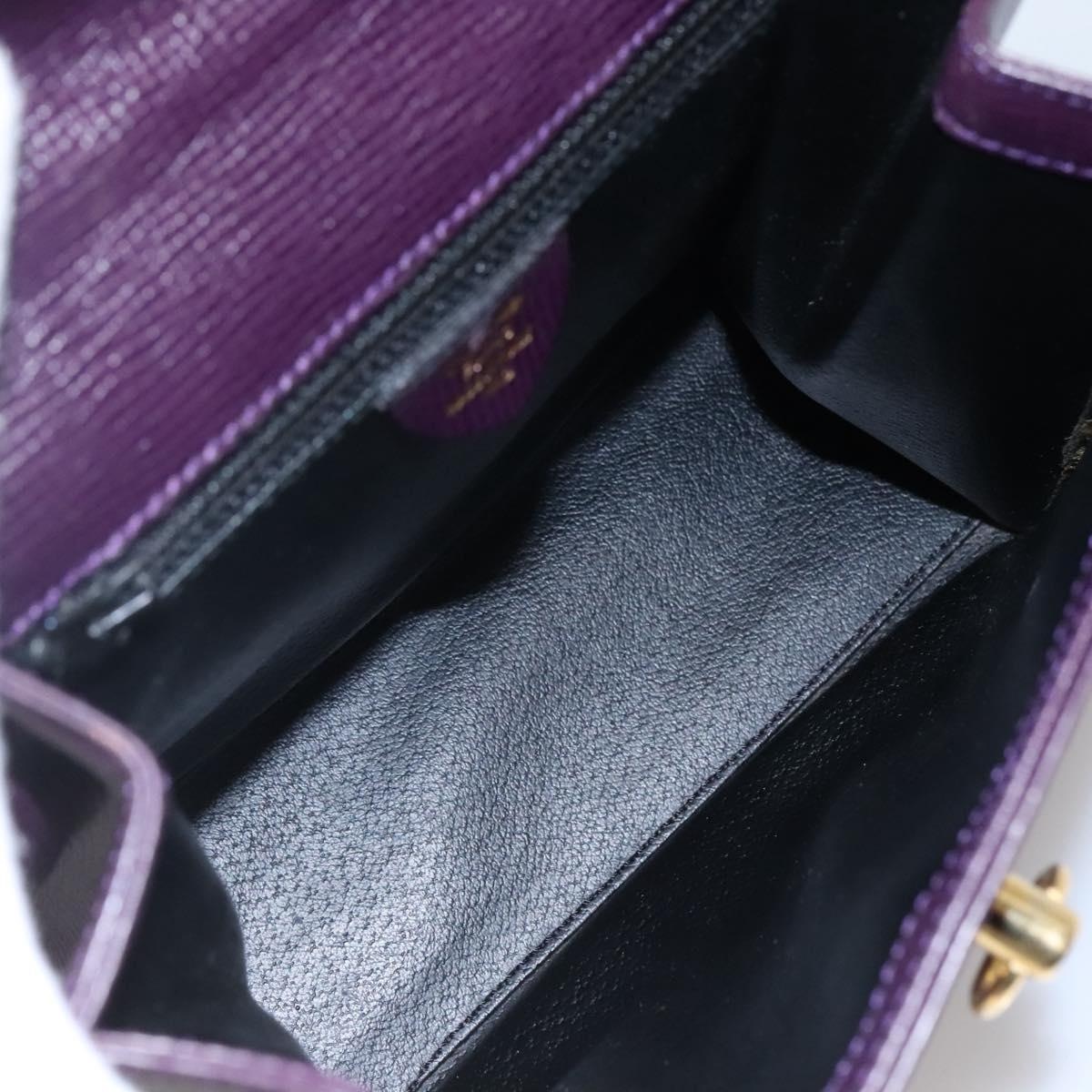 CELINE Hand Bag Leather Purple - 16