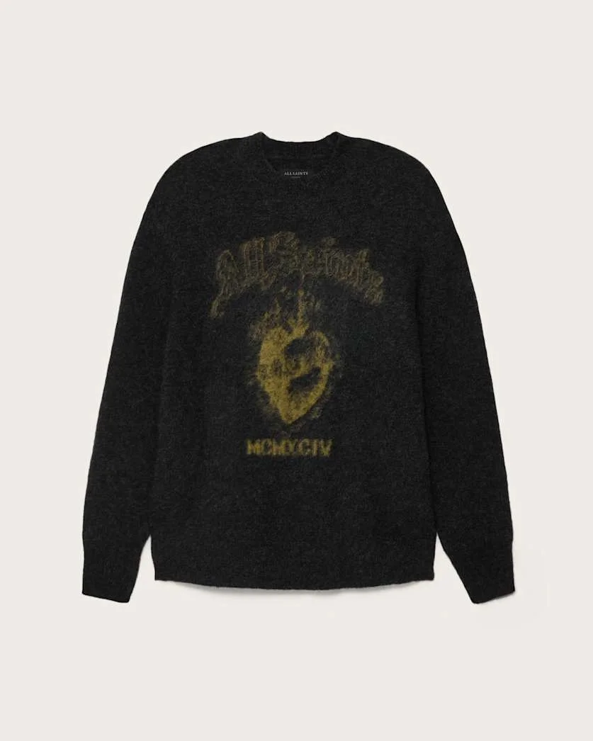 SCARED CREW NECK OVERSIZED SWEATER - 1